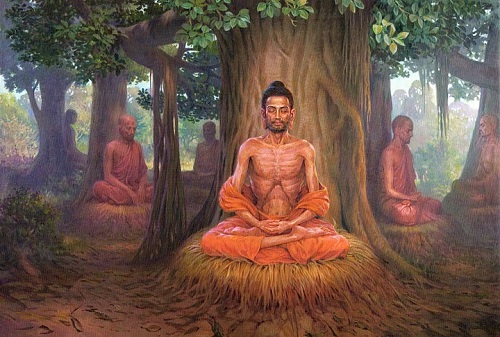 Монах под деревом
